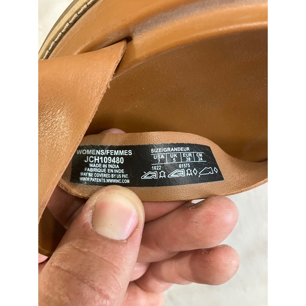 Chaco Wayfarer Platform Leather Sandals Toffee Brown JCH109480 Womens Size 7 - Picture 7 of 9